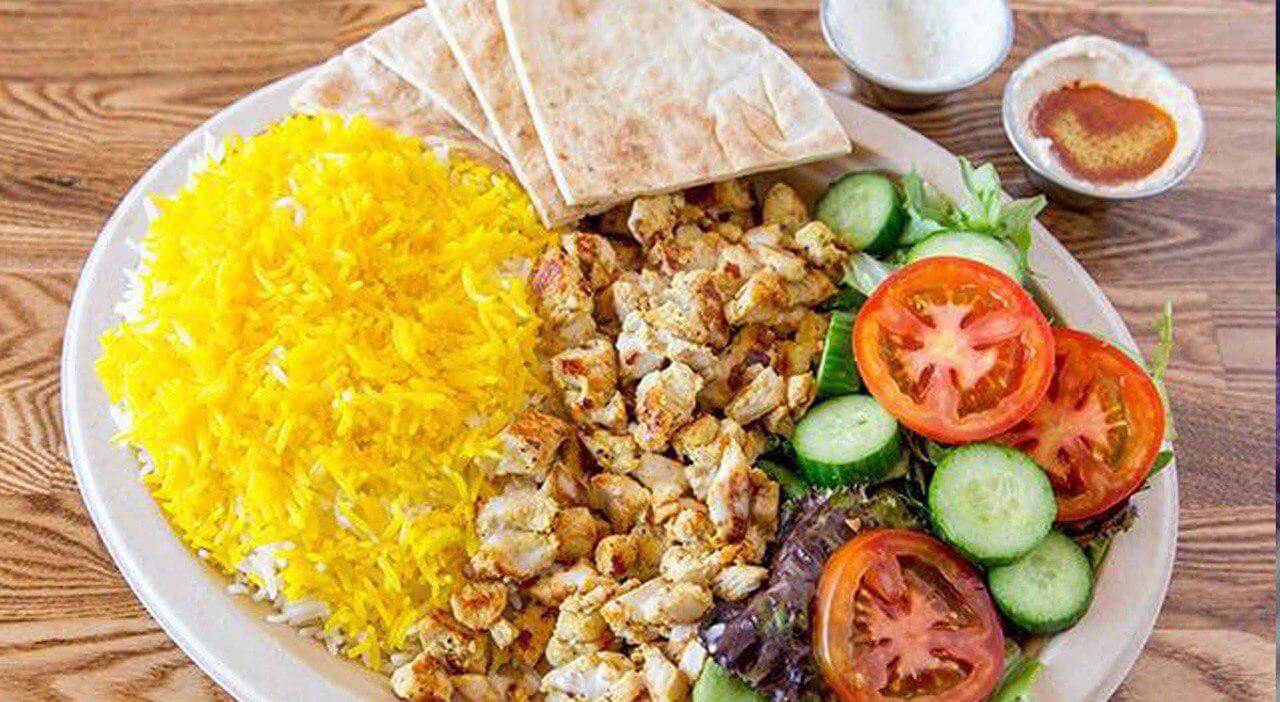 Example of a complex Chicken Shawarma plate analyzed by CaloriMate, the AI calories counter by photo app, demonstrating accurate food recognition and instant macro breakdown for smart calorie tracking.