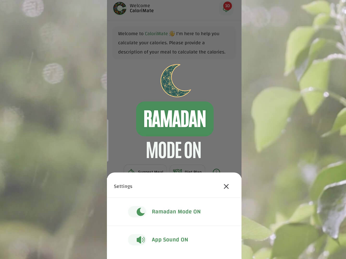 CaloriMate AI Ramadan mode: fasting calorie tracker and nutrition helper.
